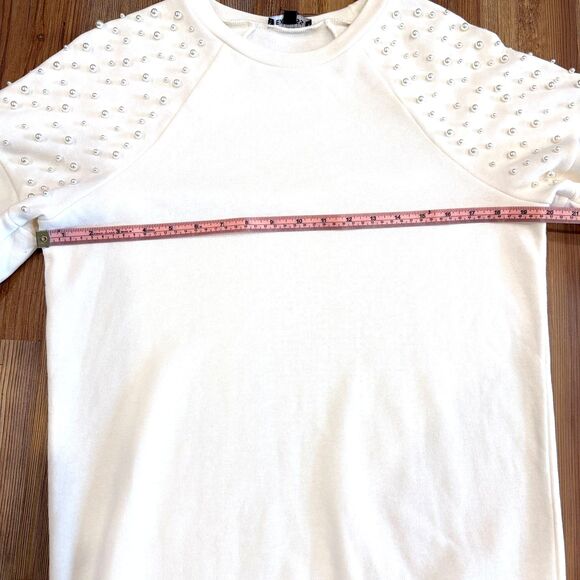 Express NWT Pearl Embellished Sweatshirt Dress Size Small - Picture 8 of 10